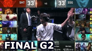 SKT vs SSG - Game 2 Grand Finals Worlds 2016 | LoL S6 World Championship Samsung vs SK Telecom T1 G2