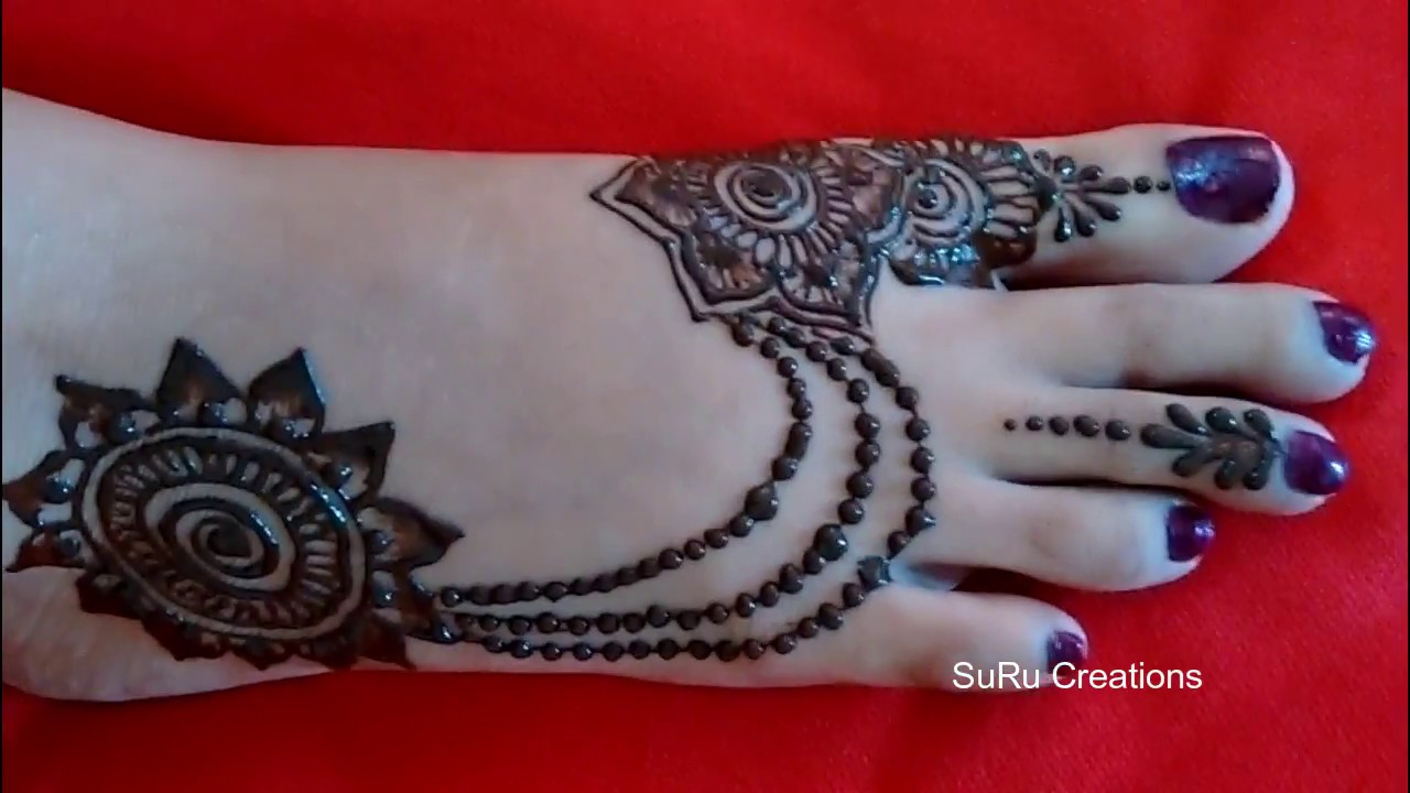Easy Foot Mehndi Design Lovely Floral Leg Henna Design Youtube