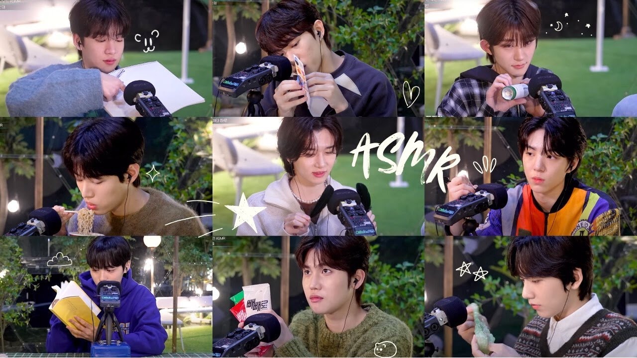 Kpop idol trainees trying asmr 😴 (so good!!)