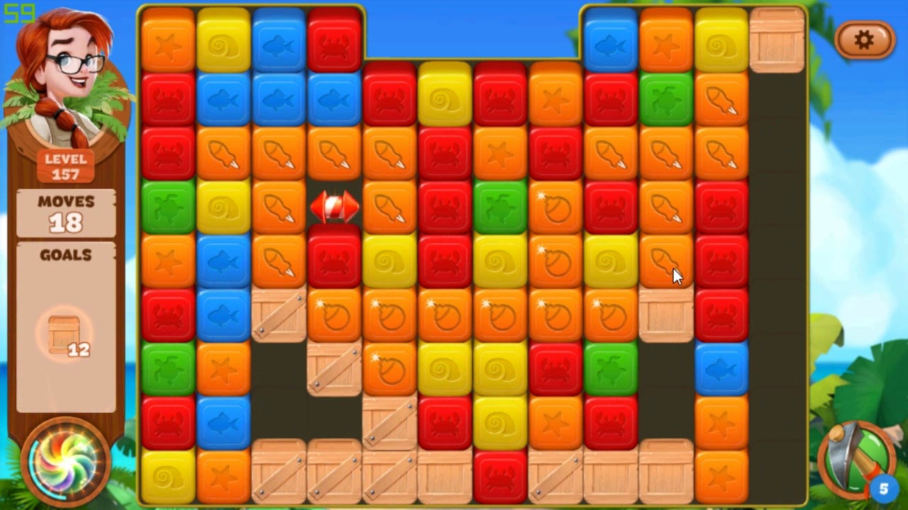 Lost Island Blast Adventure level 157