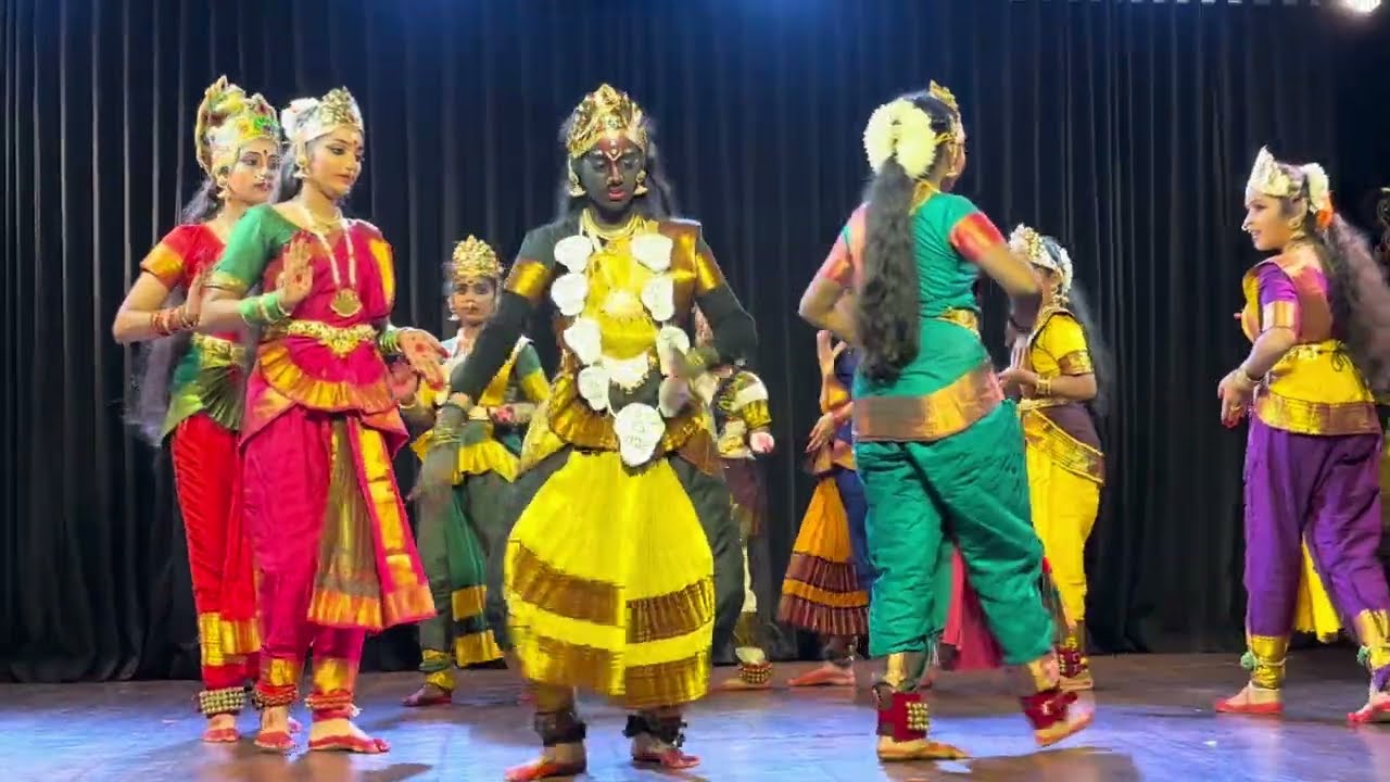 Navadurga dance by kids in Telugu Samskrithika Sangham - Dussera 2024 event