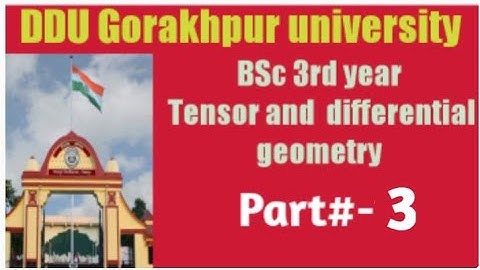 Tensor BSc 3rd year #DDU gkp,Siddharth University, (Contravariant ,covariance tensor)