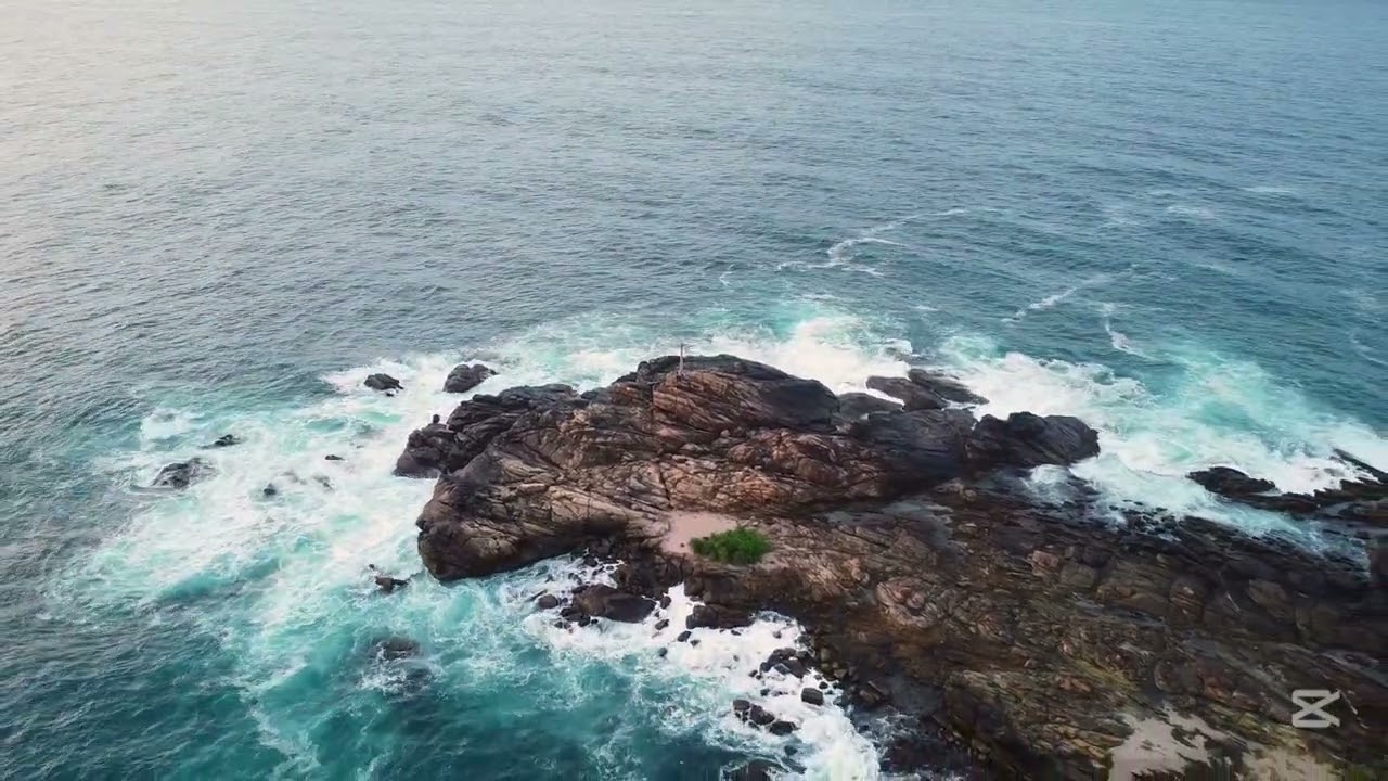 Bird View of Blue Beach Island 