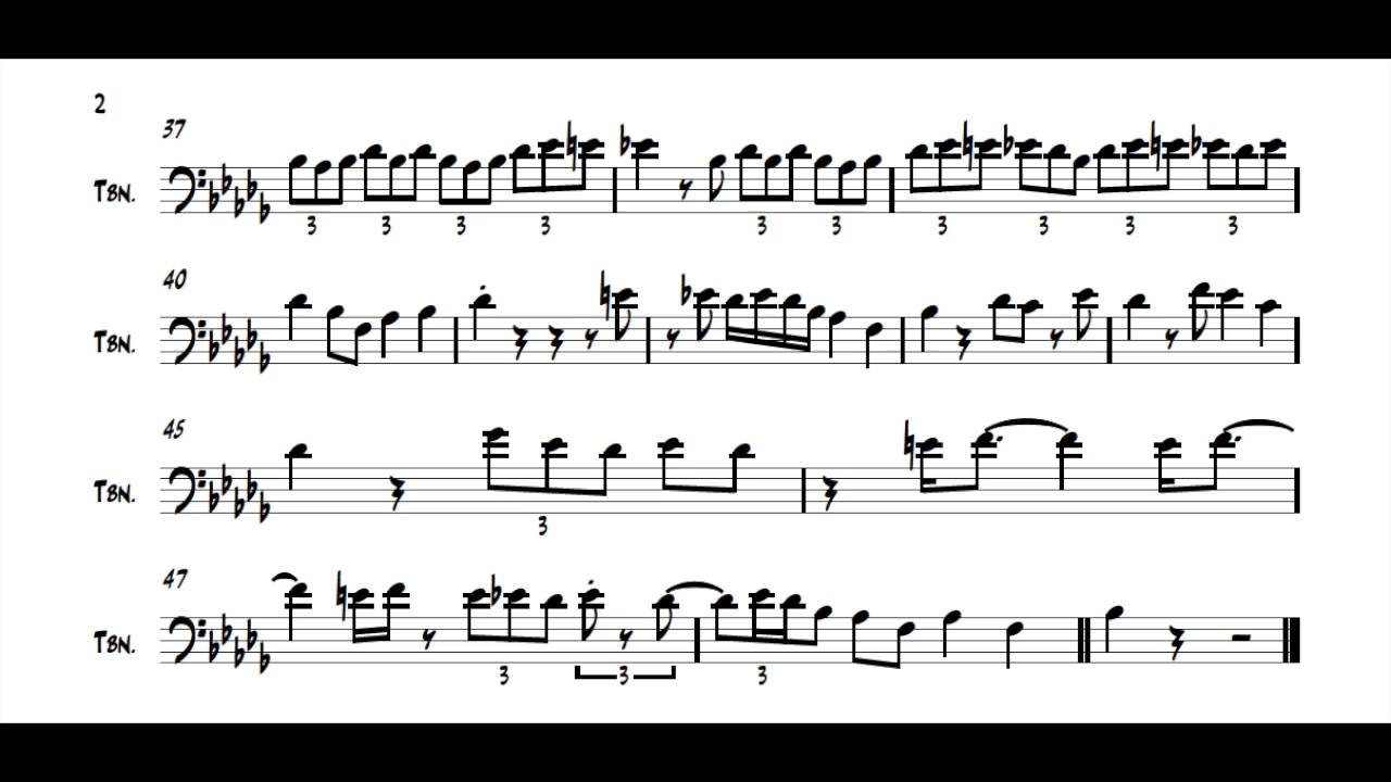 Curtis Fuller Trombone Solo Transcription 