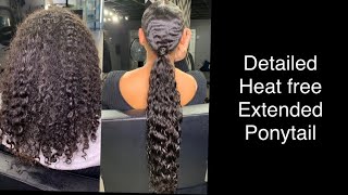 ⁣Heat Free Extended Ponytail