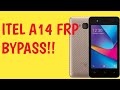 itel a14 frp bypass itel a14 google account bypass