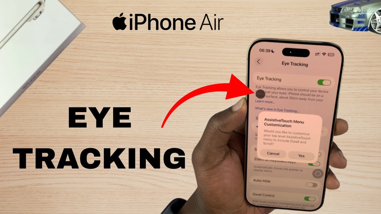 iPhone Air: как включить/выключить отслеживание глаз