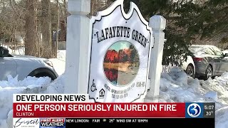 One person seriously injured an apartment fire in Clinton