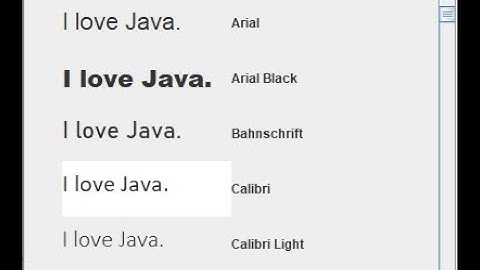 Show all available Fonts - Java [Tutorial]