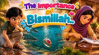 Importance of Bismillah: The story of the lost ring. 🐟💍 | Islamic kids lessons | Bedtime stories ✨
