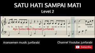 music sheet satu hati sampai mati piano cover level 2