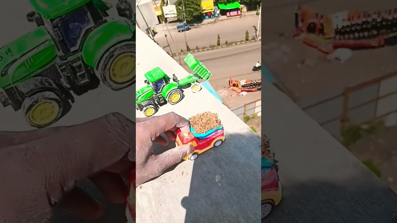 mini tractor trolley ke upar se kankad rakhkar palat Diya and lakkad lakkad palat Diya
