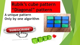 rubik's cube pattern diagonal pattern step by step tutorial for beginners in hindi