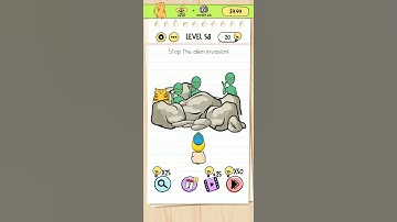 Brain Test Solution level 58. Hit the alies with gun