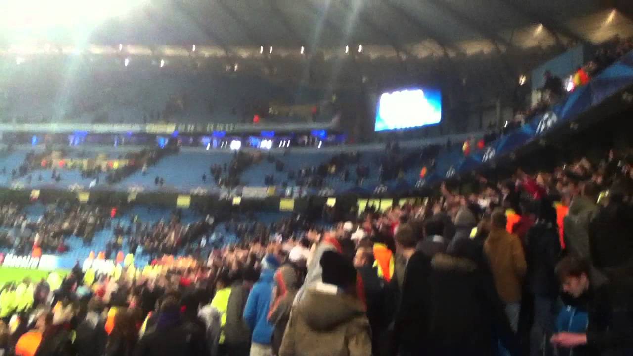 Ajax fans after final whistle