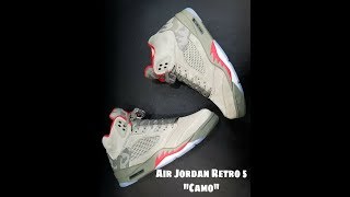 Fineline 1721 Air Jordan Retro 5 Camo Retail Review