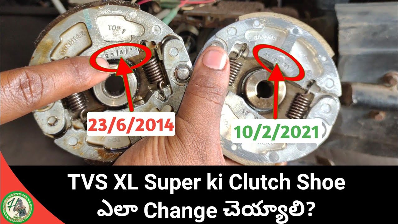 TVS XL Super Clutch Shoe Replacement In Telugu||Hari Mec