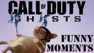 CoD Ghosts Random Funny Moments - Corpse Launches, Log Trap, Death Reactions