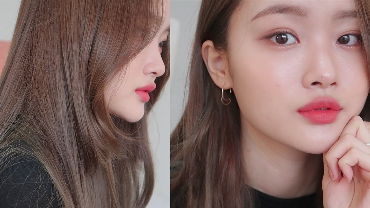 염색 후 첫 데일리 메이크업💆‍♀️Daily makeup with my new hair color(No voice over)