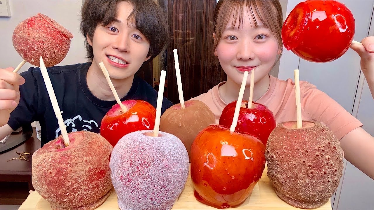 Карамельное яблоко with Kanock Star【русские субтитры】【Mukbang/ Eating Sounds】
