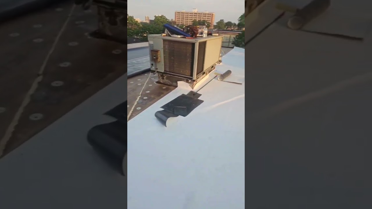 TPO flat roof repair subcribe for more tips designs and ideas
