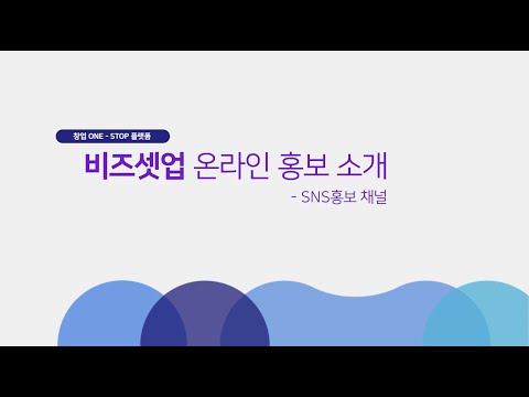 BIZSETUP 온라인 홍보 영상 21. SNS 홍보 채널