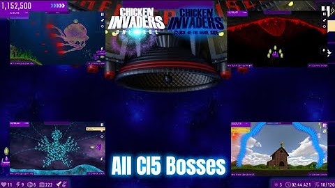 Chicken Invaders Universe: All CI5 Bosses and (Planetary Boss Mission) + Superstar Hero