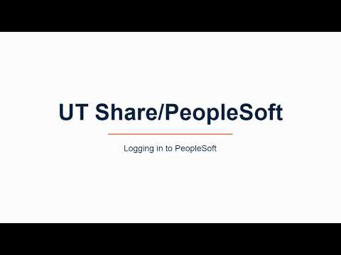 How to Log In to PeopleSoft