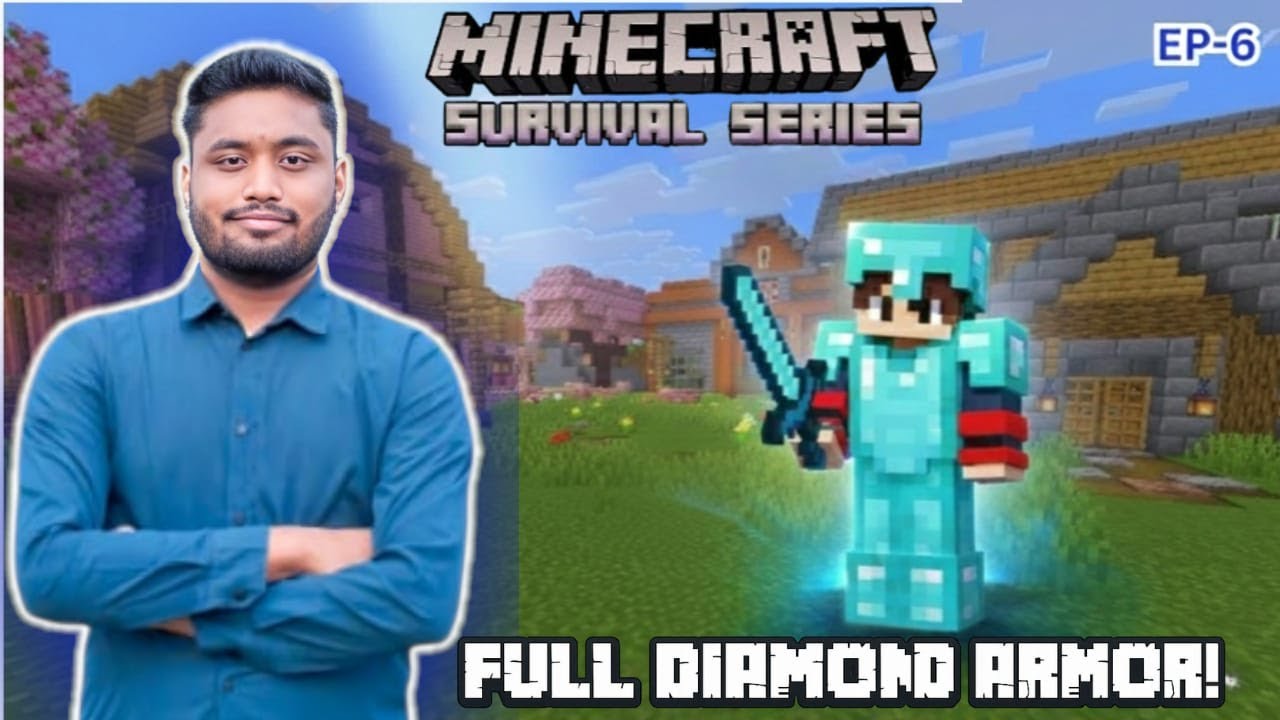 I FINALLY GOT FULL DIAMOND ARMOR! 😍💎 | Minecraft Survival EP 6 