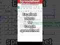 Excellent shorts for Google spreadsheet #viral #shorts #trendingshorts #viralshorts