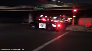 Inland CHP Two Dodge Chargers Responding To Vehicle Accident In Del Rosa Area