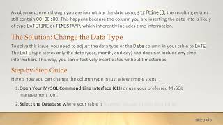 How to Neglect Timestamps When Inserting Dates into MySQL Database