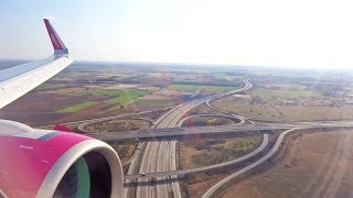 Wizz Air Airbus A321NEO HA-LVA Approach and Landing at Budapest Airport