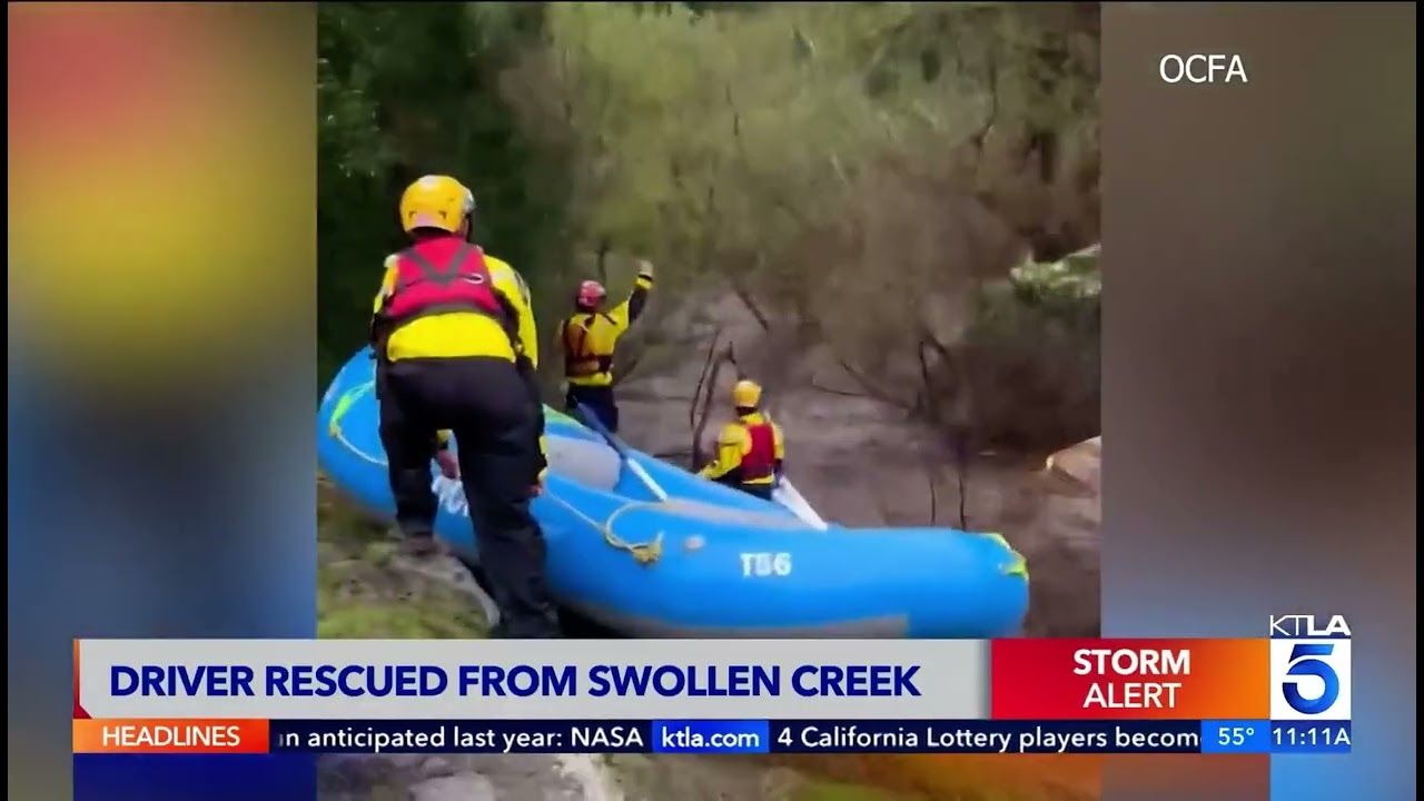 OCFA's SJC Swift Water Helicopter Rescue Feature on KTLA