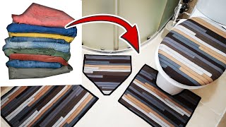 Turn Old Pants İnto Bathroom Mats