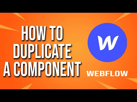 How To Duplicate A Component Webflow Tutorial