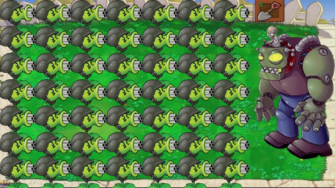 9999 Gatling Pea vs Big Dr. Zomboss - Plants vs Zombies Hack - YouTube