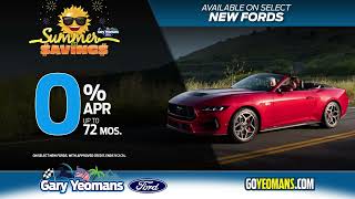 The summer of savings continues at Gary Yeomans Ford!