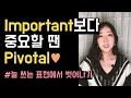 늘 쓰는 표현에서 벗어나기! 정말 중요할 땐 pivotal, 포기/단념할 땐 sacrifice🤓💜