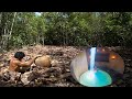 Build The Most Secret Underground Bamboo SWimming Pool House by Ancient Skills