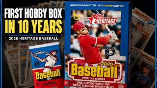 Opening My First Hobby Box In Over 10 Years! (2026 Heritage Baseball) 