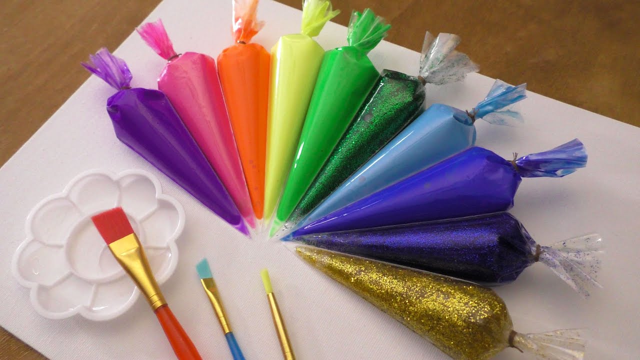 How To Paint A Landscape Using Piping Dags Painting With Acrylic Paints Step By Step ASMR