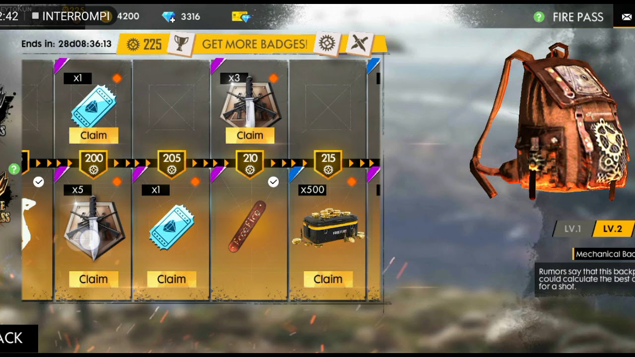 Free Fire Unlock and review all the new elite pass YouTube