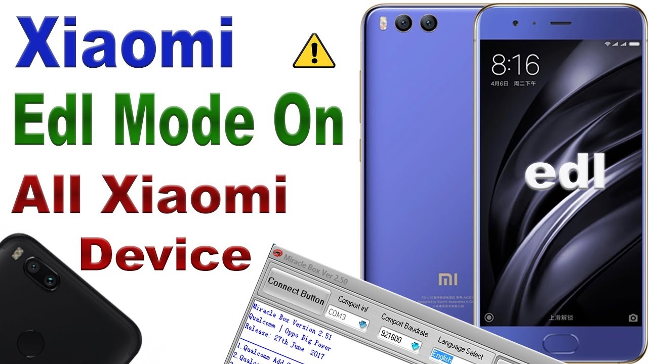 Xiaomi Edl Mode On By Miracle Box Youtube