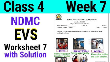 NDMC Class 4 EVS Week 7 Worksheet 7 (14/7/21) || worksheet 7 Class 4th evs