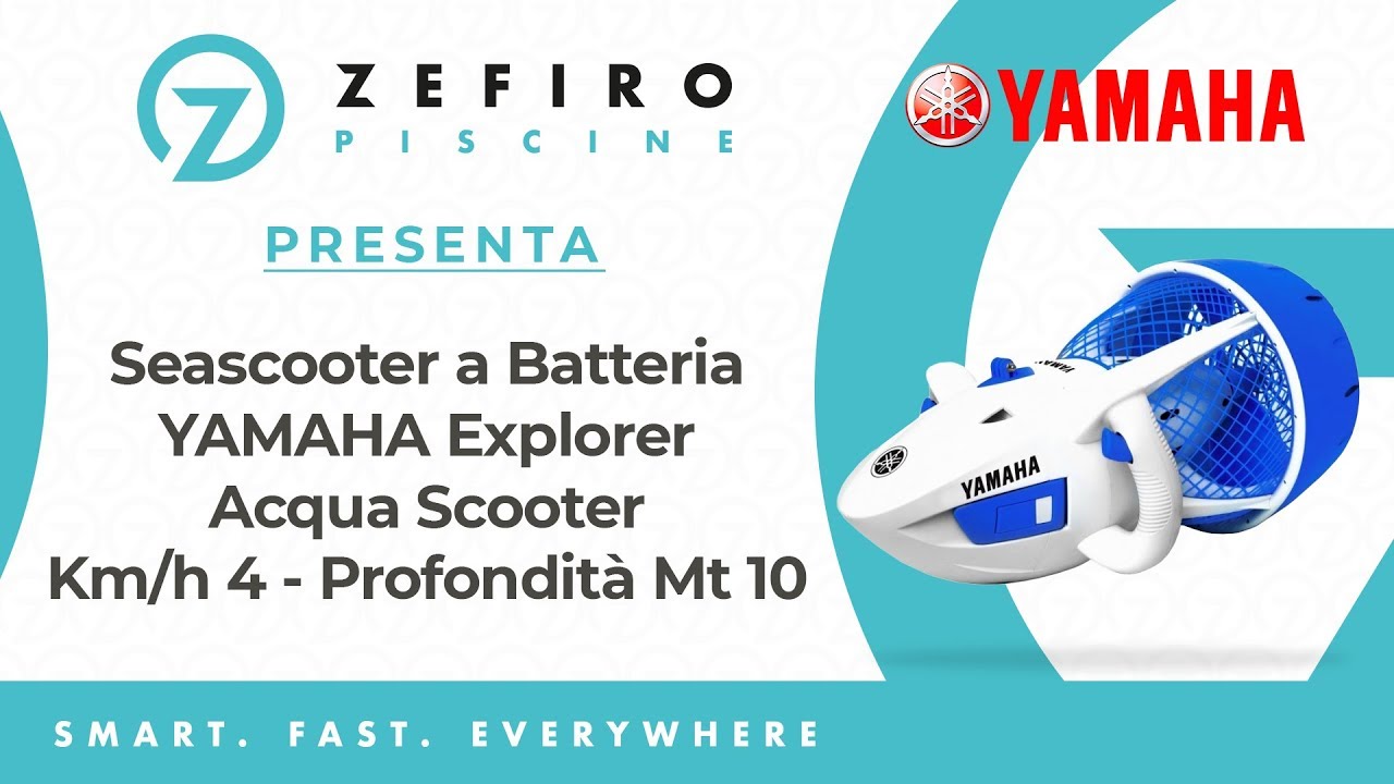 Seascooter A Batteria Yamaha Explorer Acqua Scooter Kmh 4 Profondità Mt 10 Zefiropiscine