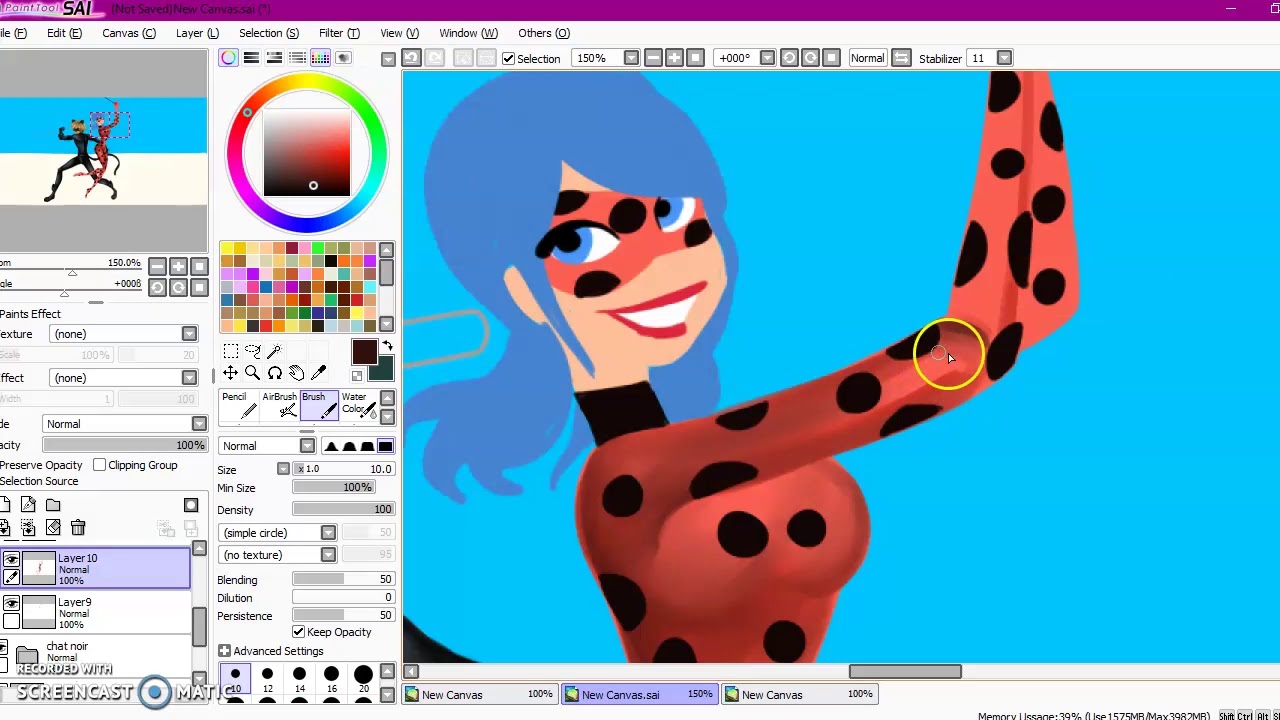 [ Speed Paint ] Miraculous Ladybug And Chat Noir - YouTube
