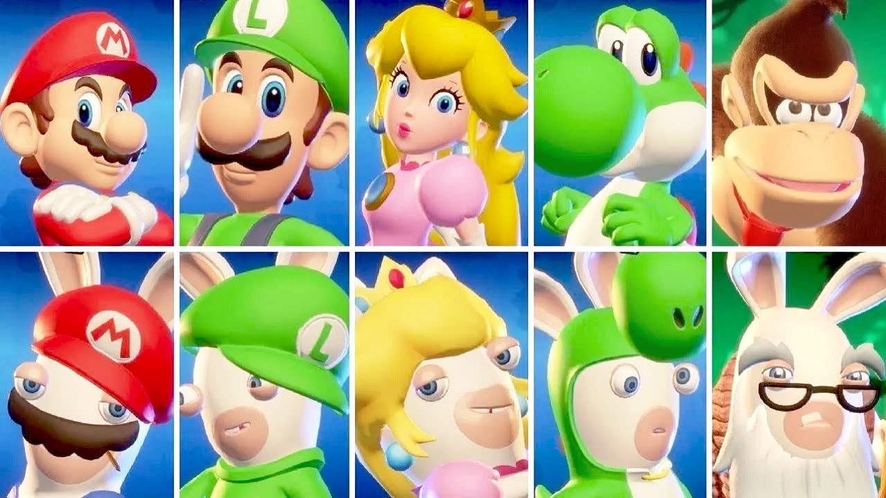 Mario + Rabbids Kingdom Battle All Characters (DLC Included) YouTube