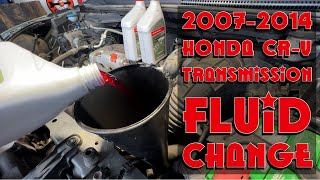 20072014 Honda CRV Transmission Fluid Change HowTo