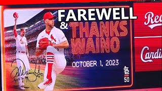 Adam Wainwright's Full Farewell Ceremony + Last At Bat! Busch Stadium, October 1, 2023